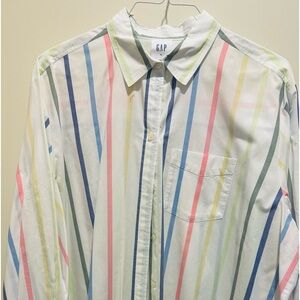 Gap women’s striped women’s “big shirt”XL